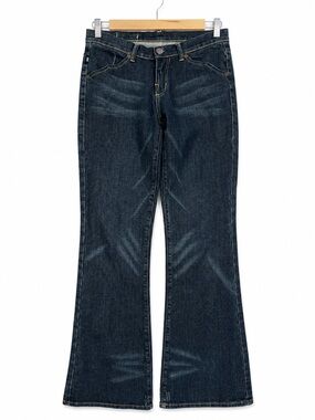 Y2K Rock & Republic Motley Low Rise Wide Leg Bootcut Jeans Dark Wash 28 2000s